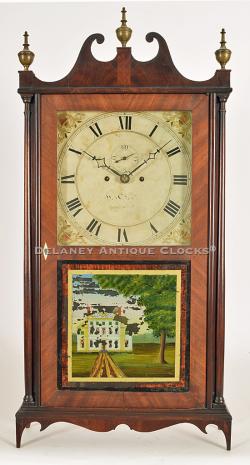 Heman Clark of Plymouth, Connecticut Pillar and Scroll mantel clock. ZZ-67.