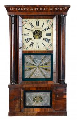 Chauncey Jerome of New Haven, Connecticut. A three-quarter size Column and Cornice Mantel clock. CCC-77.