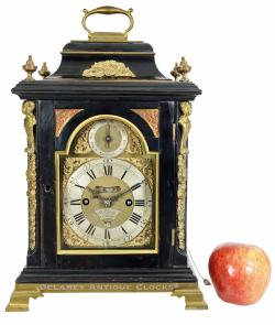 John Pepys London A diminutive 8-day, time-and-strike bracket clock with a pull quarter hour repeat. 223068.