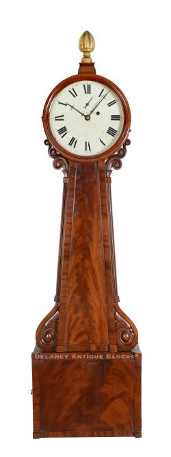 This extraordinary wood-front Regulator was made by Joseph Nye (J.N.) Dunning, one of Vermont’s most famous clockmakers. Dunning made this clock during his career in Burlington, Vermont. 224092.