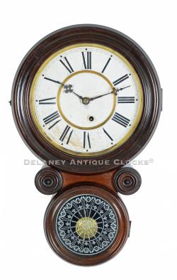 The Ansonia Clock Company Brooklyn, New York. The 10-inch Kobe in a Rosewood case. 224102.