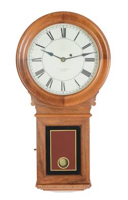 E. Howard & Co. Model No., 70-12 wall clock in a walnut case. 223130.