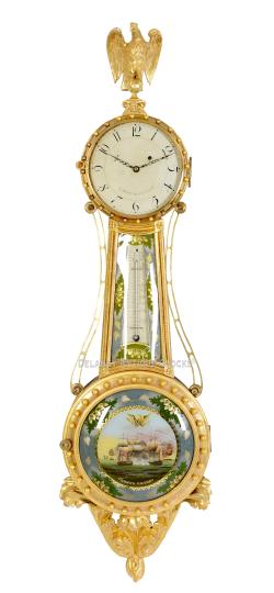 Lemuel Curtis Girandole wall timepiece. 224116.