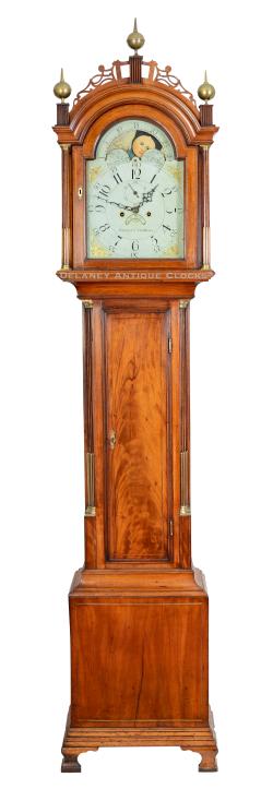 William Cummens of Roxbury, Massachusetts. An inlaid mahogany case tall clock. 223094.