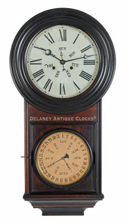 Welch, Spring & Co. Round Head Calendar Regulator No. 4 wall clock. 223144.