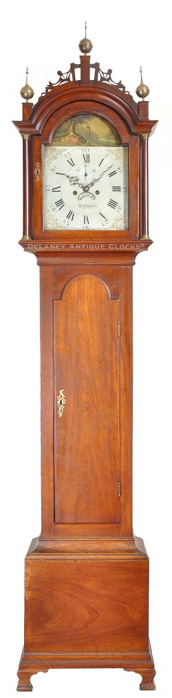 William Cummens of Roxbury, Massachusetts. A mahogany case grandfather clock. PP-158.