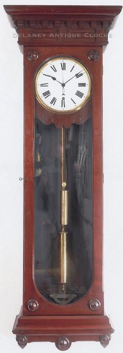 A mahogany cased wall regulator. A. Witte of Sufferin, New York.