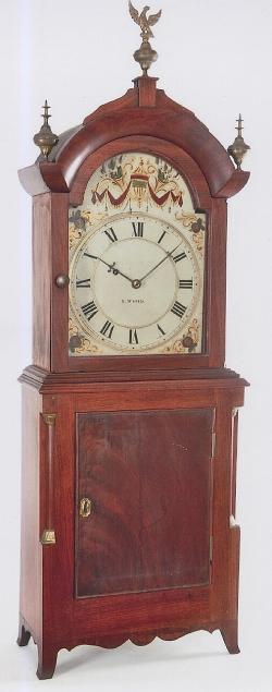 David Wood of Newburyport, Massachusetts. A weight driven shelf clock.